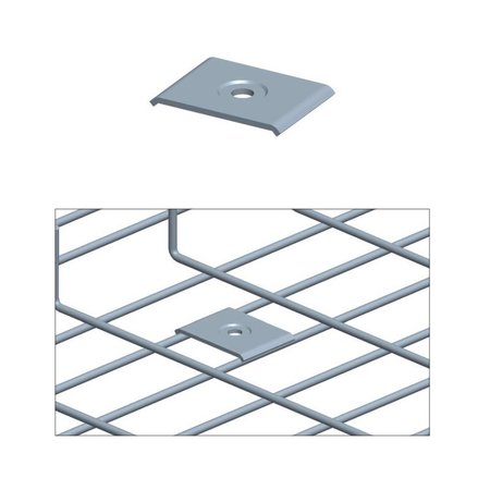 QUEST MFG Cable Tray Central Hold Down, Zinc CT0031-03